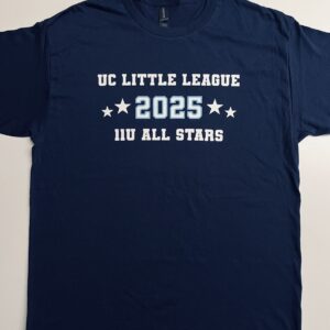2025 V-Neck 11U All-Star T-Shirt (Front + Player Name and Number)